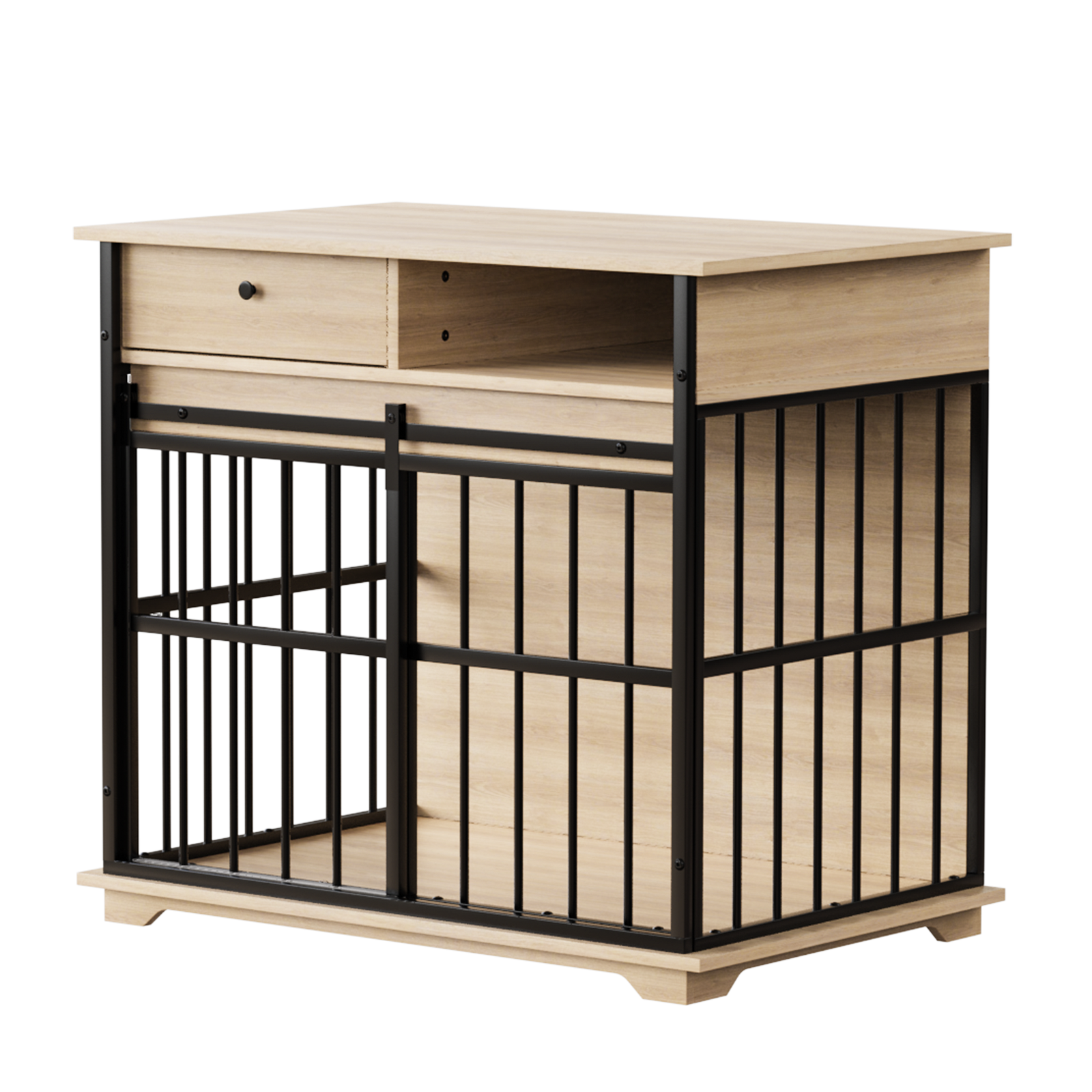 Dog Crate Furniture, Large Dog Cage Furniture With Tray For Medium Large Dogs, Wooden Dog Kennel Furniture — image 3