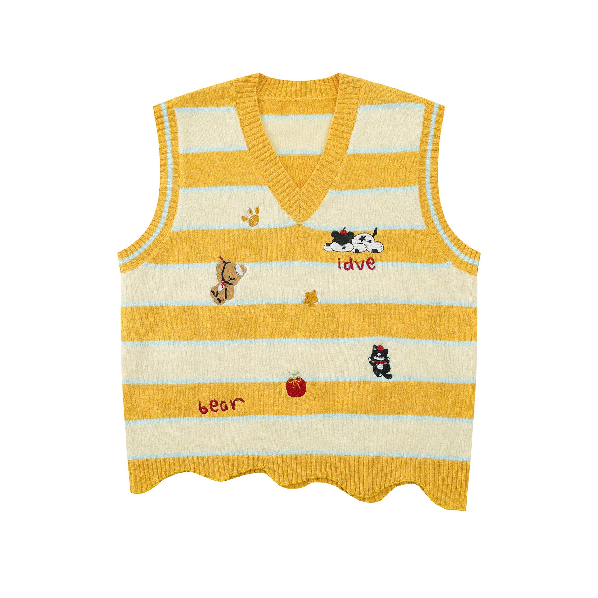 Animal embroidery design sweater — image 7