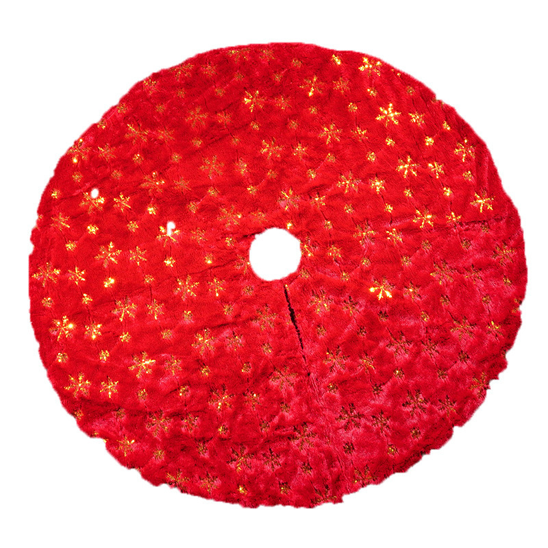 Christmas Decoration Supplies Pure White Falling Water Rabbit Fluffy Snowflake Christmas Tree Skirt Long Hair Section Tree Skirt — image 8