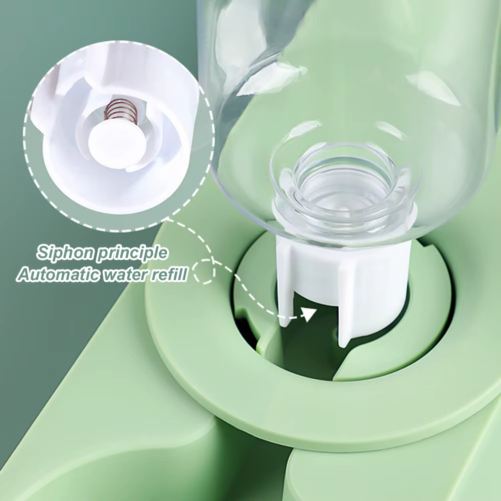 Pet Rabbit Chinchilla Guinea Pig Food Bowl Auto Feeder All-in-One Splice Food Bowl Drinking Fountain Raised Standing Dish Bowl — image 5