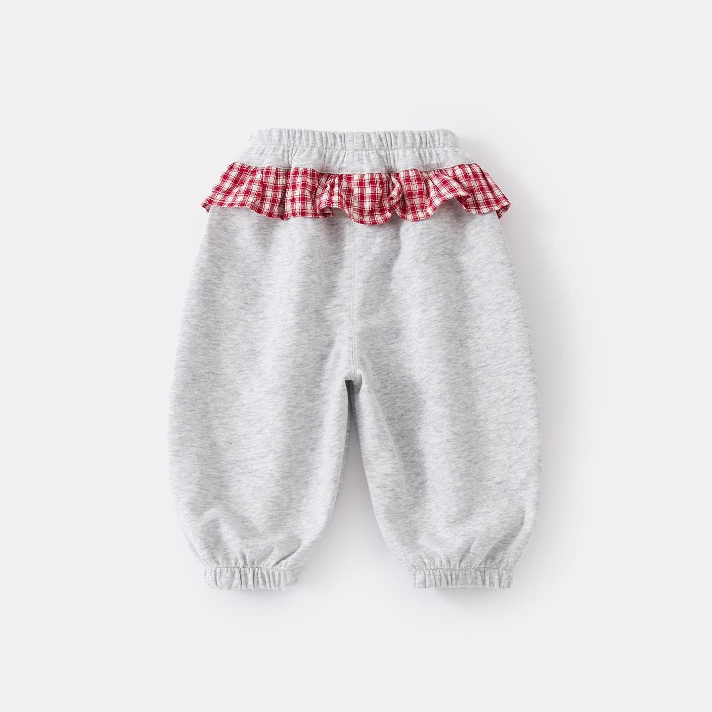 Cute Cartoon Cat Plaid Knit Pants for Toddlers, Stylish and Versatile Casual Trousers with Lace Trim — image 6