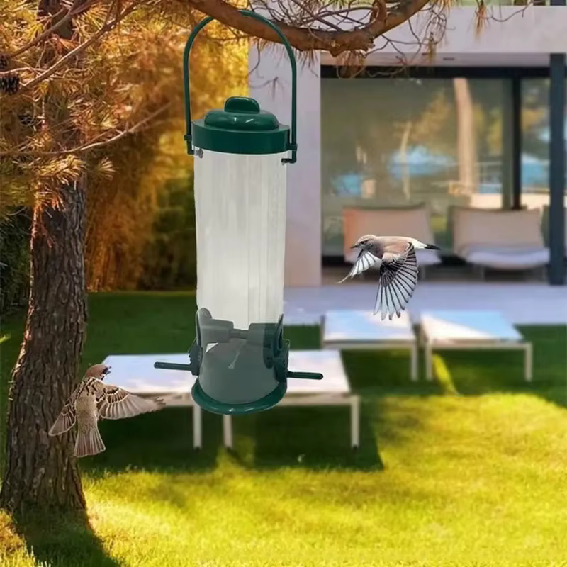 Comedero de Semillas para Pájaros Salvajes, Comedero Exterior Suspendido, Dispensador Portátil de Alimento para Pájaros, Accesorios para Pájaros, Suministros para Mascotas, Exterior, Patio, Jardín — imagen 2