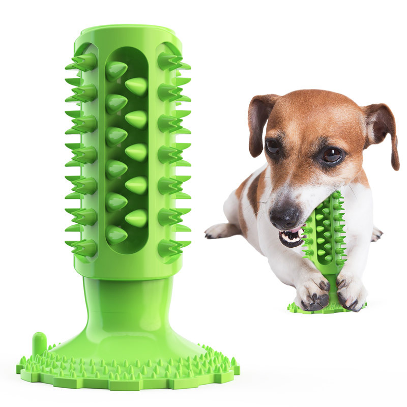 Suction Cup Sound Dog Toy Bite Resistant Molar Stick Dog Toothbrush Pet Supplies — image 3