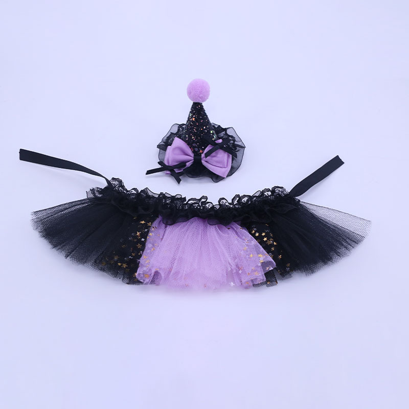 Little Pet Halloween Party Dress Up Supplies Guinea Pig Lizard Rabbit Hat Climbing Pet Kuromi Puffy Skirt — image 4