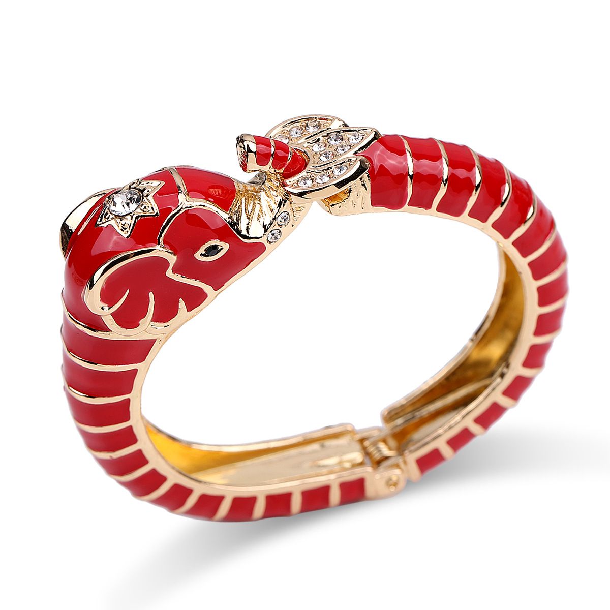 Joyas de moda europeo y americano elefante en esmalte gota de aceite aleación abierta para muñeca — imagen 8