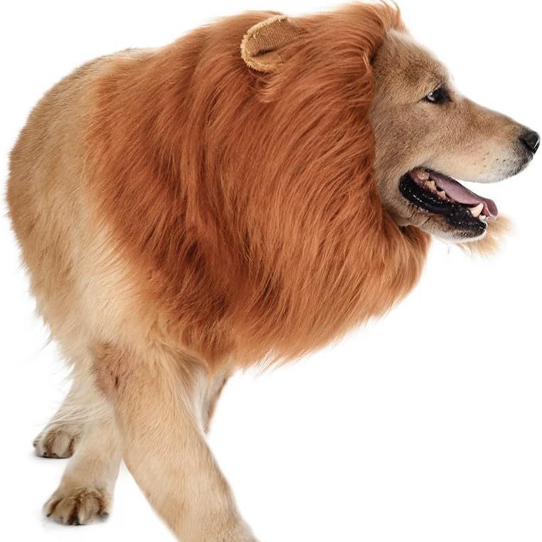 Fun Lion Head Mask with Ears for Pets - Animal Transformation Costume — image 4