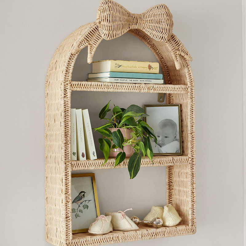 Cesta de Almacenamiento tejida para decoración en pared, práctica y ornamental para habitaciones infantiles y casas de huéspedes, diseño rústico — imagen 2
