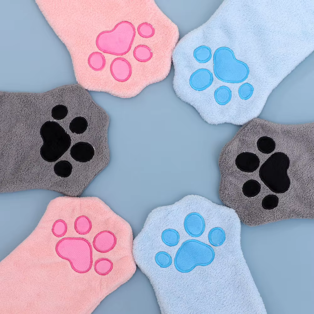 Guante de Toalla para Mascotas - Paño de Limpieza Rápido Secador para Perros, Toalla para Baño de Gatos, Suministros de Aseo Canino y Felino — imagen 4