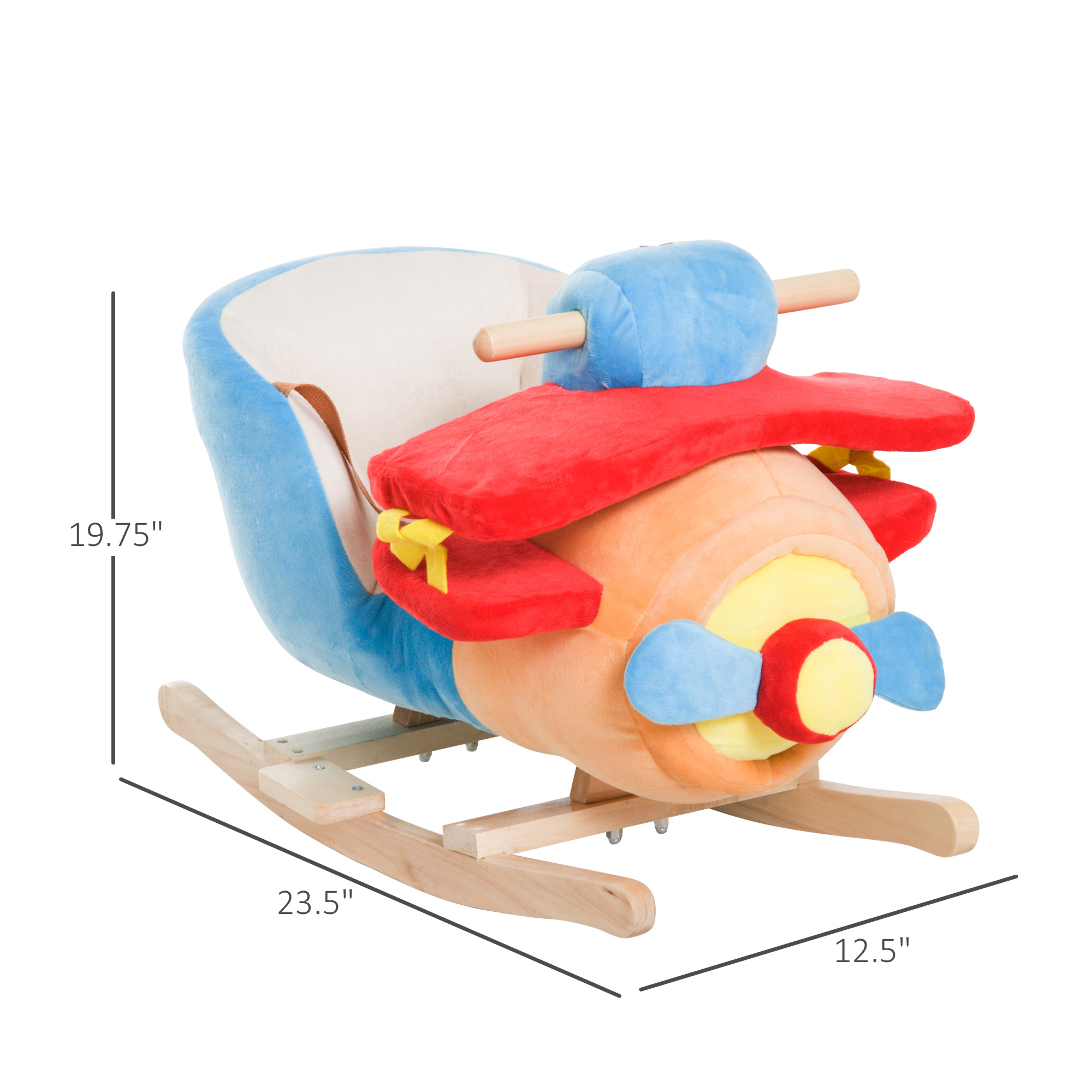 Caballo de Roca para Niños en forma de Avión con Canción y Cinturón de Seguridad para 1 año y 6 meses + — imagen 4