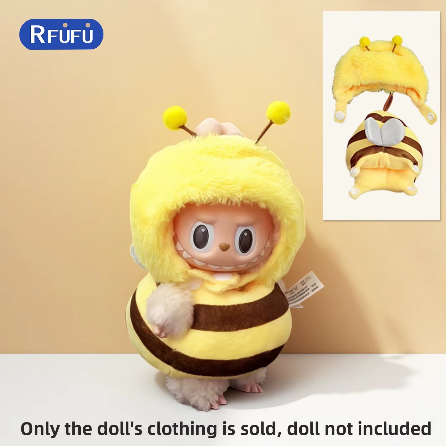 Doll Cos-shark Beautiful Plush Doll, Decorative Clothing For Bubu V1 V3 17cm, Funny Clothing For Cockroaches, Bee Set, Changing Toys — image 4