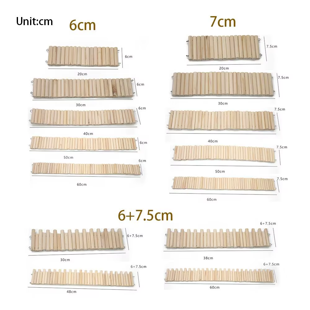 Escalera Flexible para Trepar de Hámster, de Madera, Multifuncional, Juguete para Hábitat de Hámster, Decoración de Jaula, Fácil de Instalar — imagen 6