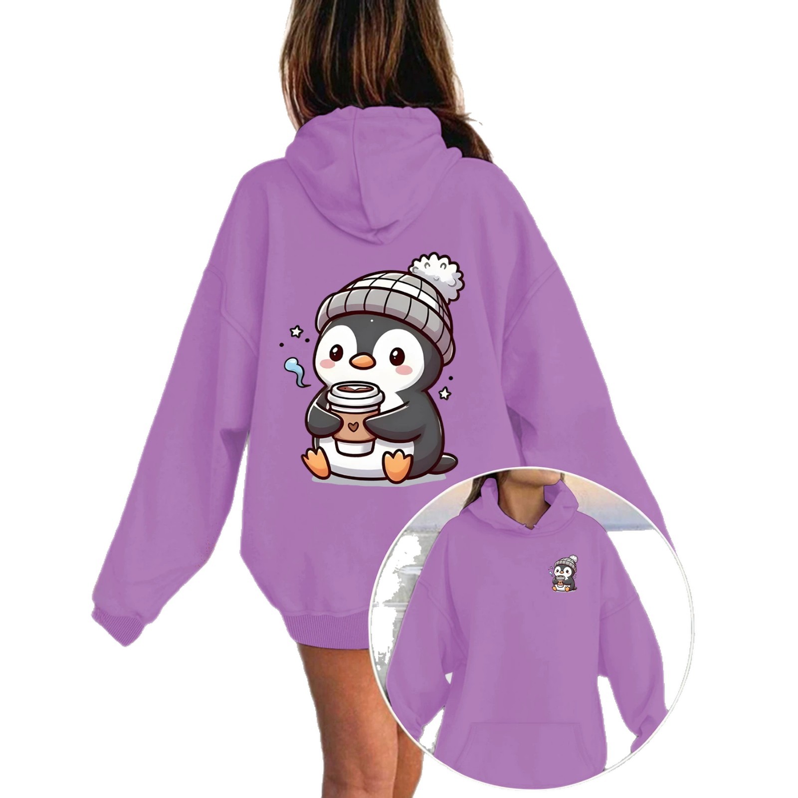 Goose print comfortable hoodie — image 1