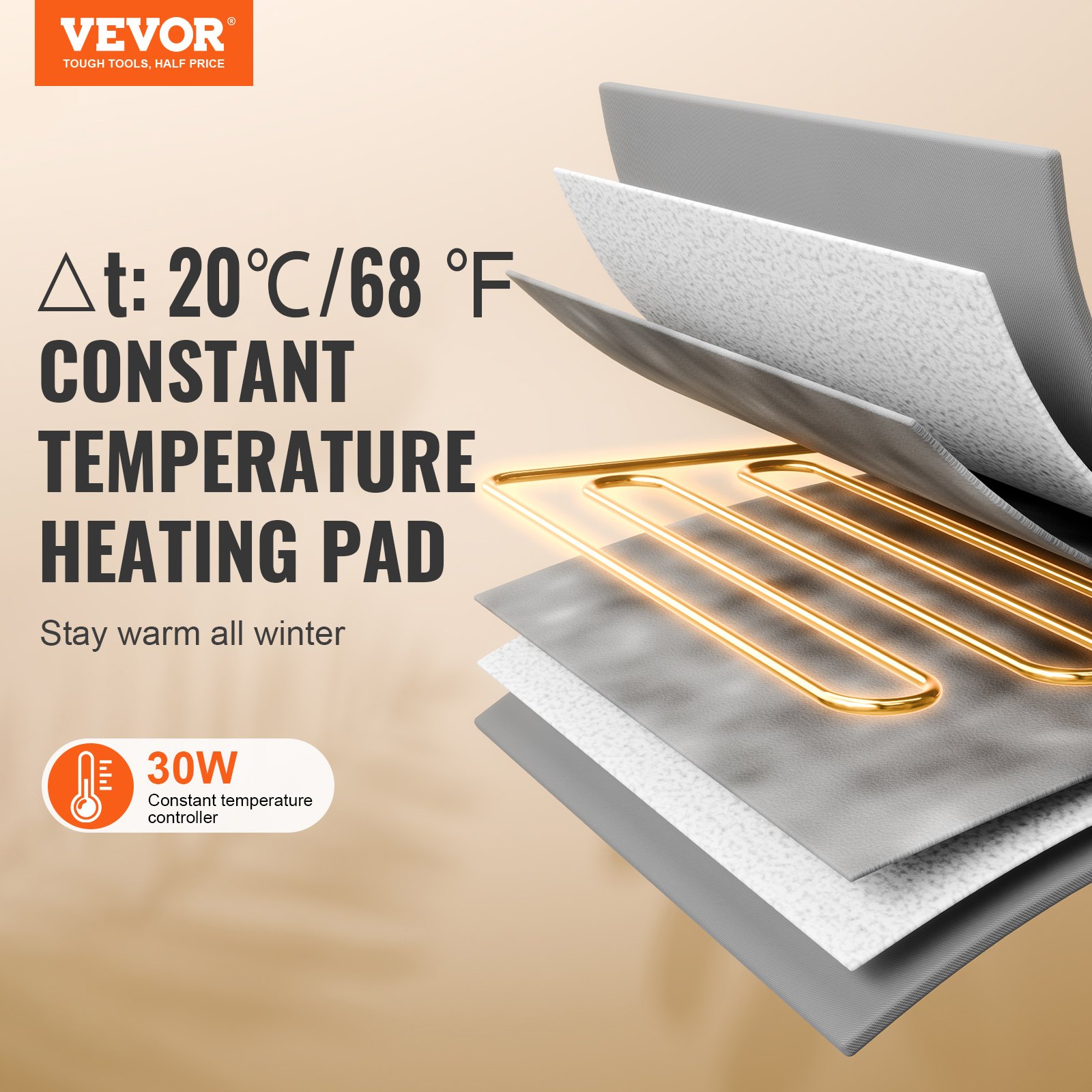 Casa Calor para Gatos Exteriores con Temporizador y Control de Temperatura, Manta de 600D Tela de Oxford Resistente al Agua que se Plega con Plato Calentador para Invierno, Verde (Mediano) — imagen 2
