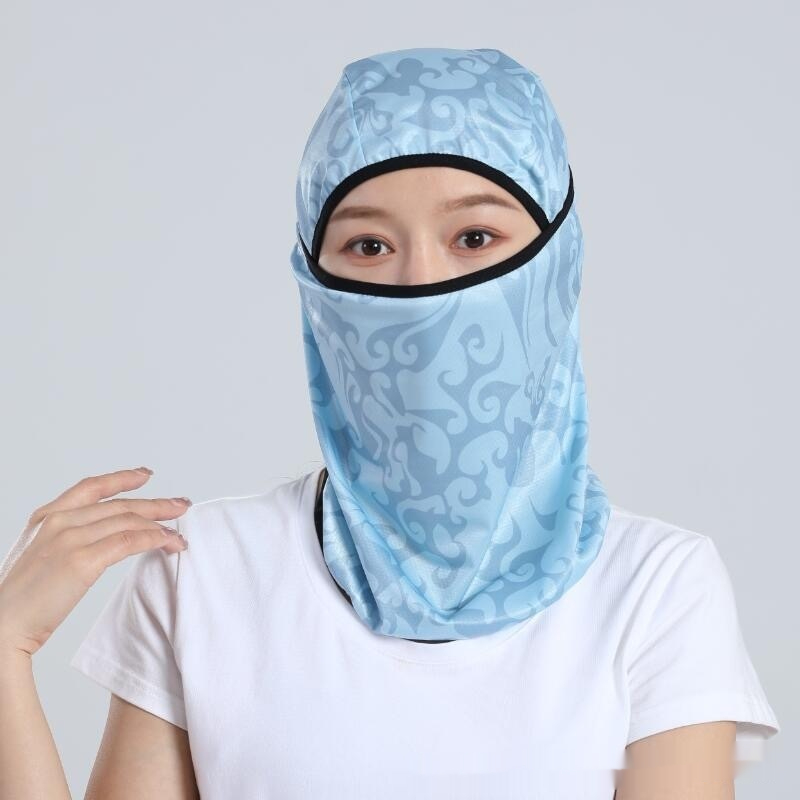 Summer Ice Silk Sun Protection Mask Men's Head Cover Full Face Fishing Sun Protection Scarf — image 14