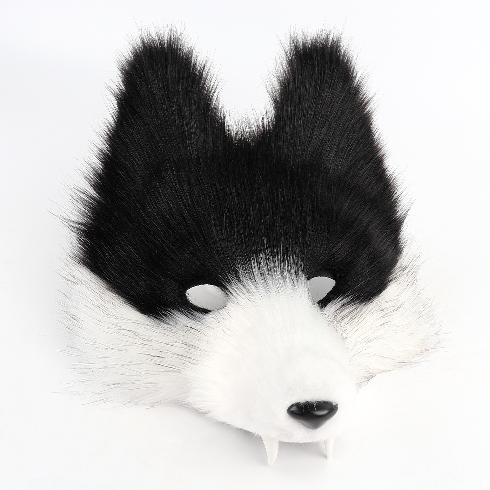 Halloween Realistic Wolf Tooth Mask 3D Set Cosplay Lone Wolf Plush Animal Tail Party Costume Accessory — image 8