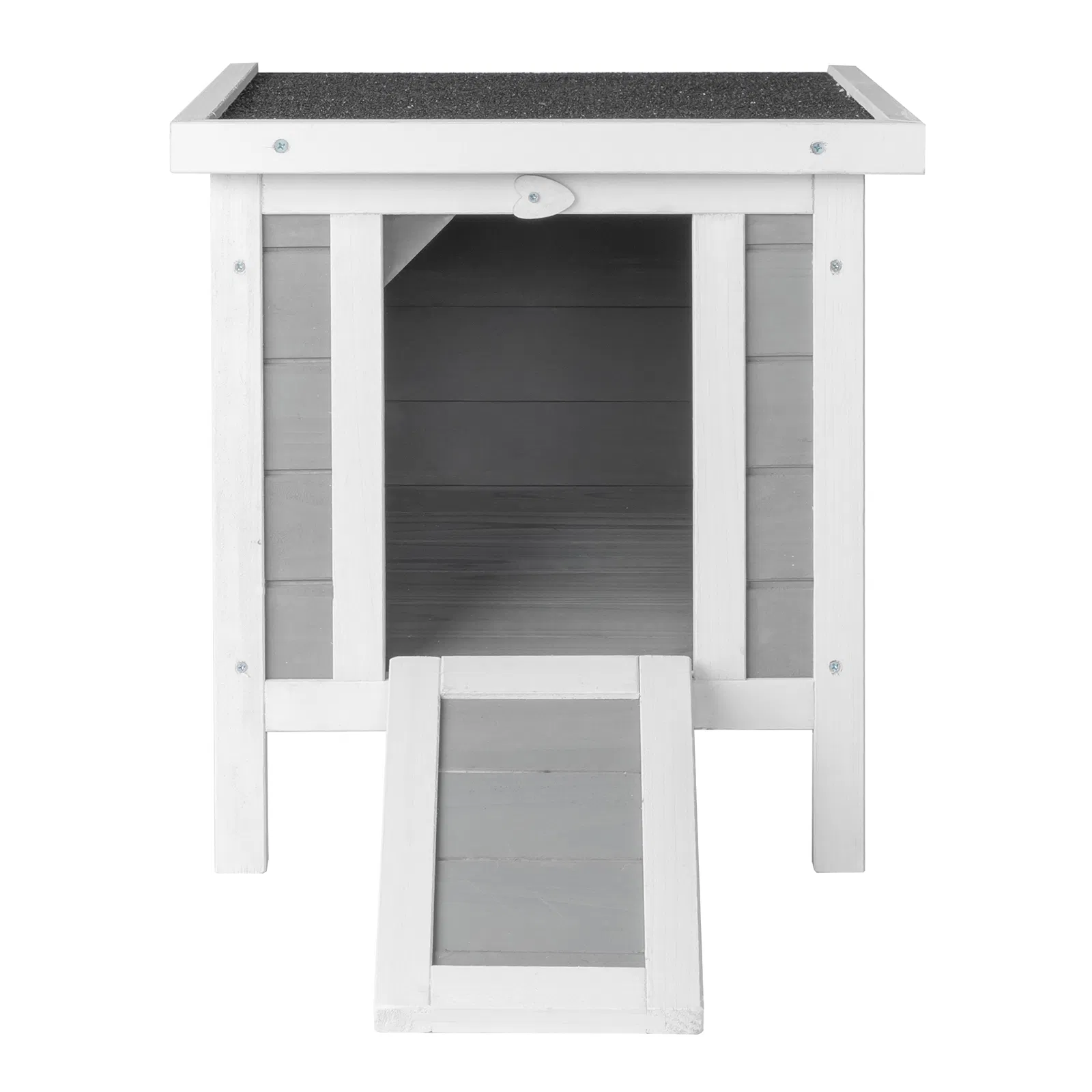 20" Wooden Waterproof Rabbit Hutch Pet Bunny Small Animal House Habitat Gray — image 10