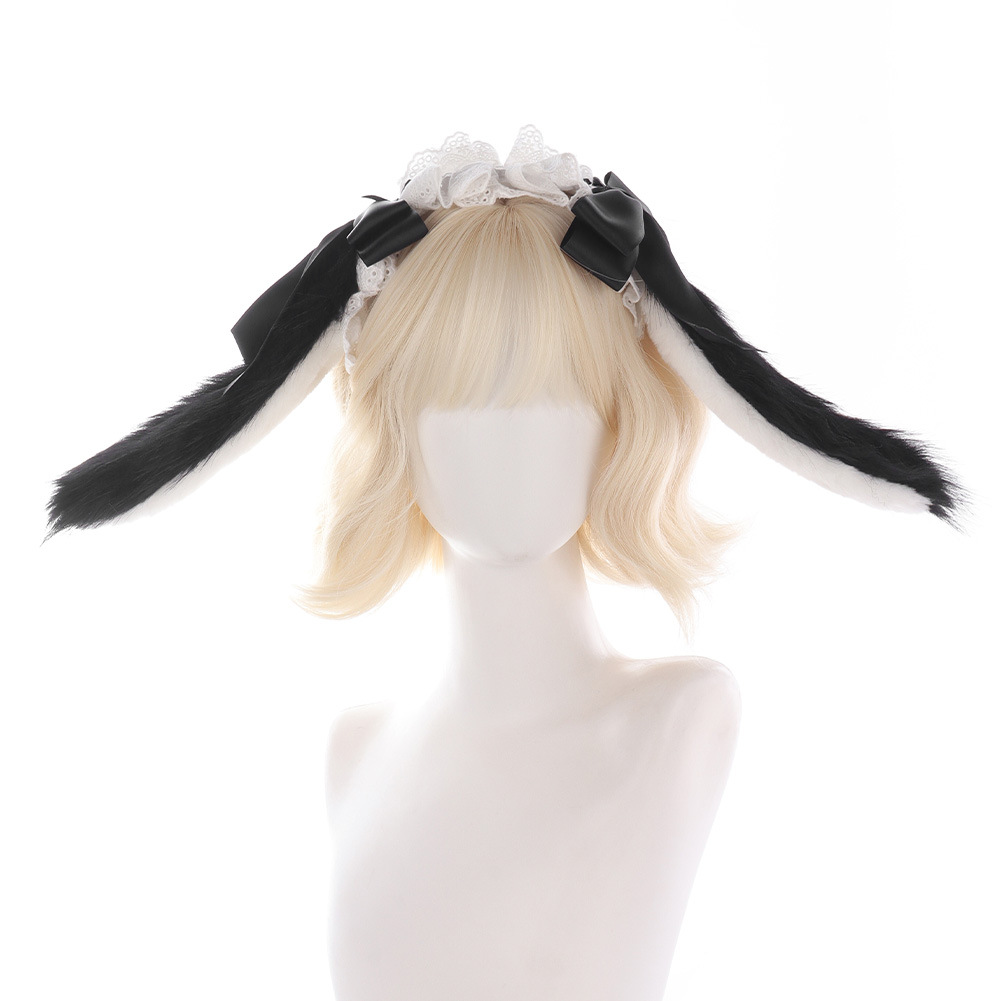 Palo de Orejas de Conejo de Halloween para Disfraz Prop Accesorio de Ropa de Cabeza con Orejas Grandes Lolita de Piel suave — imagen 1