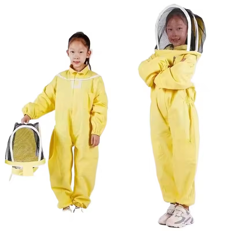 A set of children's beekeeper suits (breathable type), beekeeping equipment, and gloves — image 1