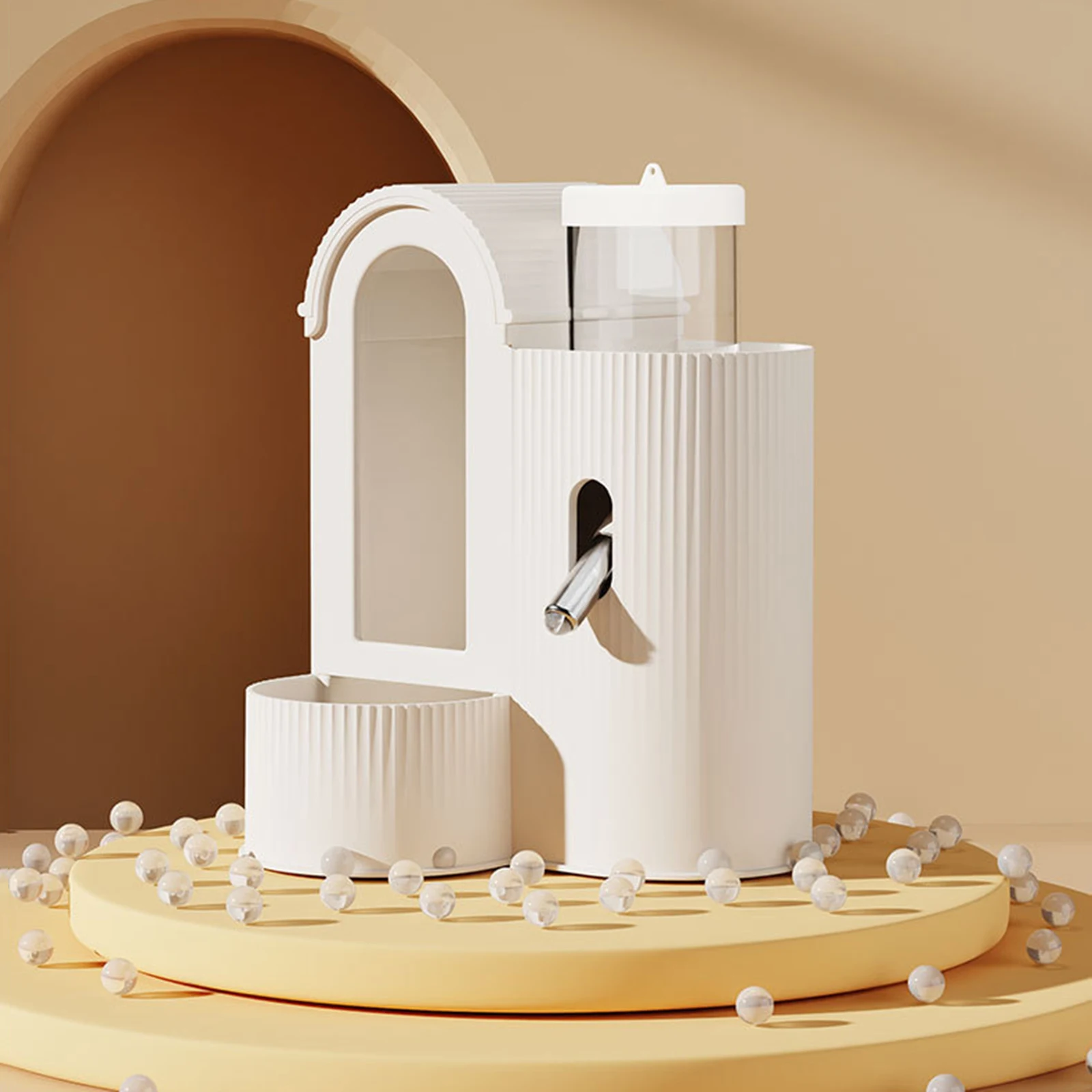 Comedero Automático 2 en 1 con Botella de Agua Alimentador y Bebedero para Hámster Comedero para Animales Pequeños Hámster, Cobaya, Rata, para Jaula y Hogar — imagen 1