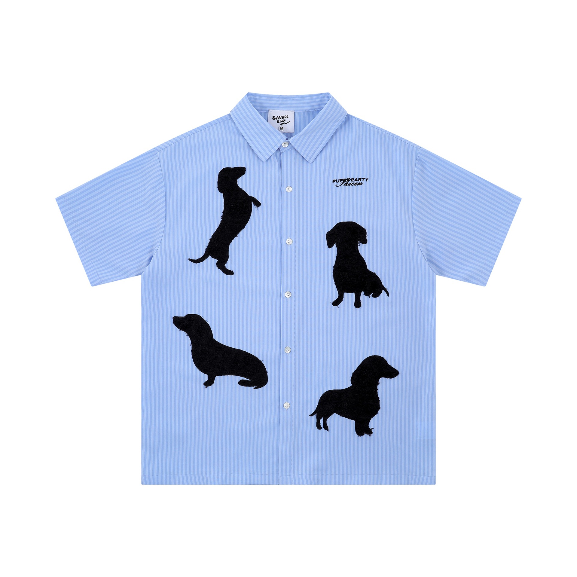 Posture dog print short sleeved shirt — image 4