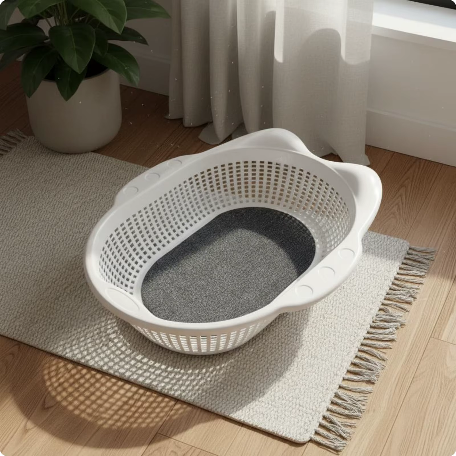 Pet Cat Bed Breathable Thickened Cat Basket with Mat Summer Cooling Indoor Pet Bedding Comfortable Soft Mat for Cats — image 4