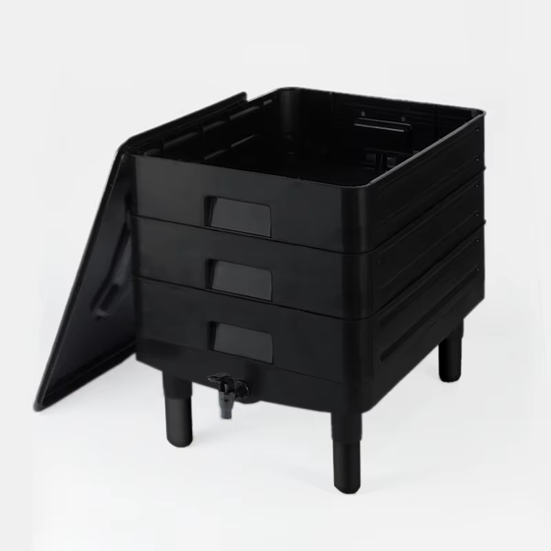 Courtyard Tray Compost Plastic Worms Farm Growing Worm Bin Kitchen Outdoor Environmental protection Compost Bin — image 2