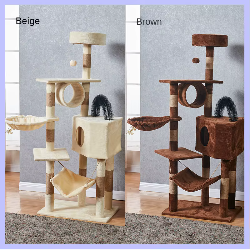 Gran Torre de Árbol para Gatos con Múltiples Hamacas, Torre de Rascar, Villa Training Aids, Muebles, Suministros de Productos para Mascotas — imagen 2