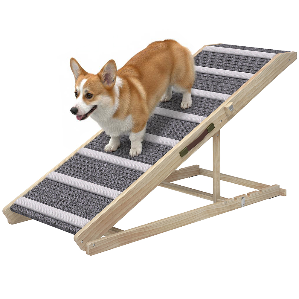 Dog Ramp For Couch, 4 Adjustable High-traction Carpet And Crossbars Foldable Pet Ramp For Small To Large Dog — image 9
