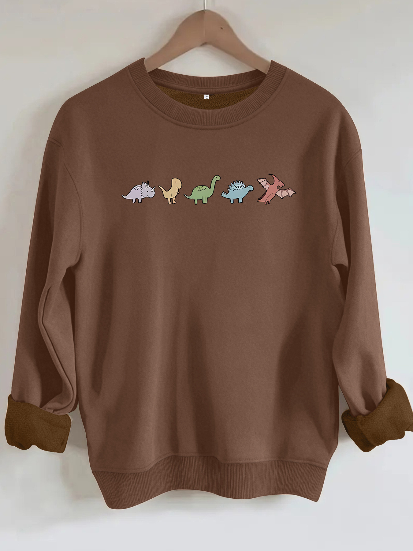 Dinosaur printed fleece hoodie for women — image 13
