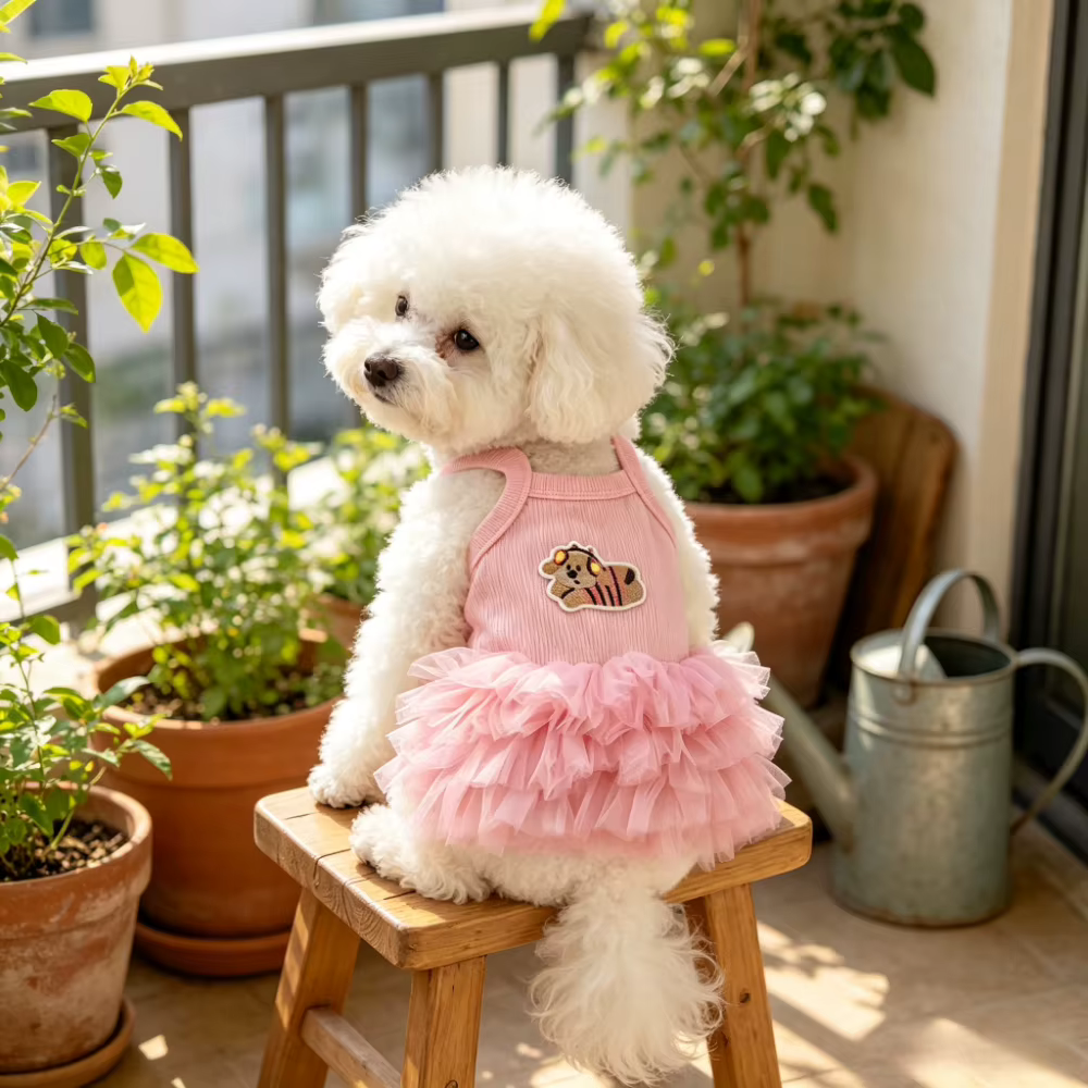 Sleeveless Puffy Princess Dog Skirt Cute Pet Half Skirt Comfortable Fit Small Dogs Cats — image 6