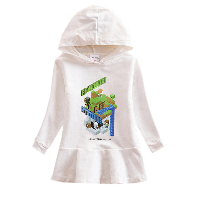 Girls' butterfly hooded sweatshirt dress — image 4