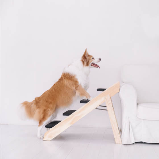 Wooden Foldable 4-storey Pet Stairs And Ramps — image 1