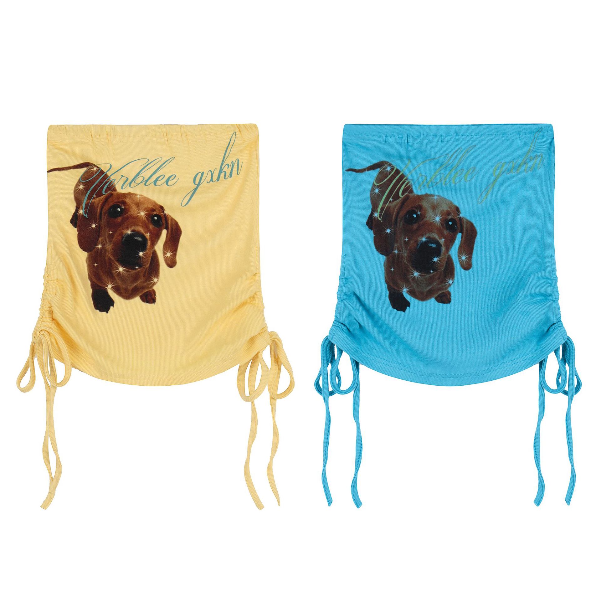 Top sin Cuellos con Diseño de Perro Salchicha, Detalle de Cordón — imagen 6