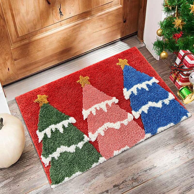 Gingerbread Man Reindeer Welcome Mat, 40x60cm Non-Slip Christmas Doormat for Indoor/Outdoor — image 1