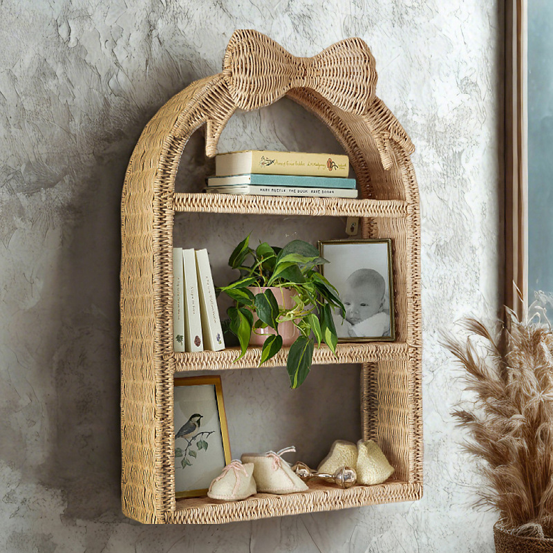 Cesta de Almacenamiento tejida para decoración en pared, práctica y ornamental para habitaciones infantiles y casas de huéspedes, diseño rústico — imagen 4