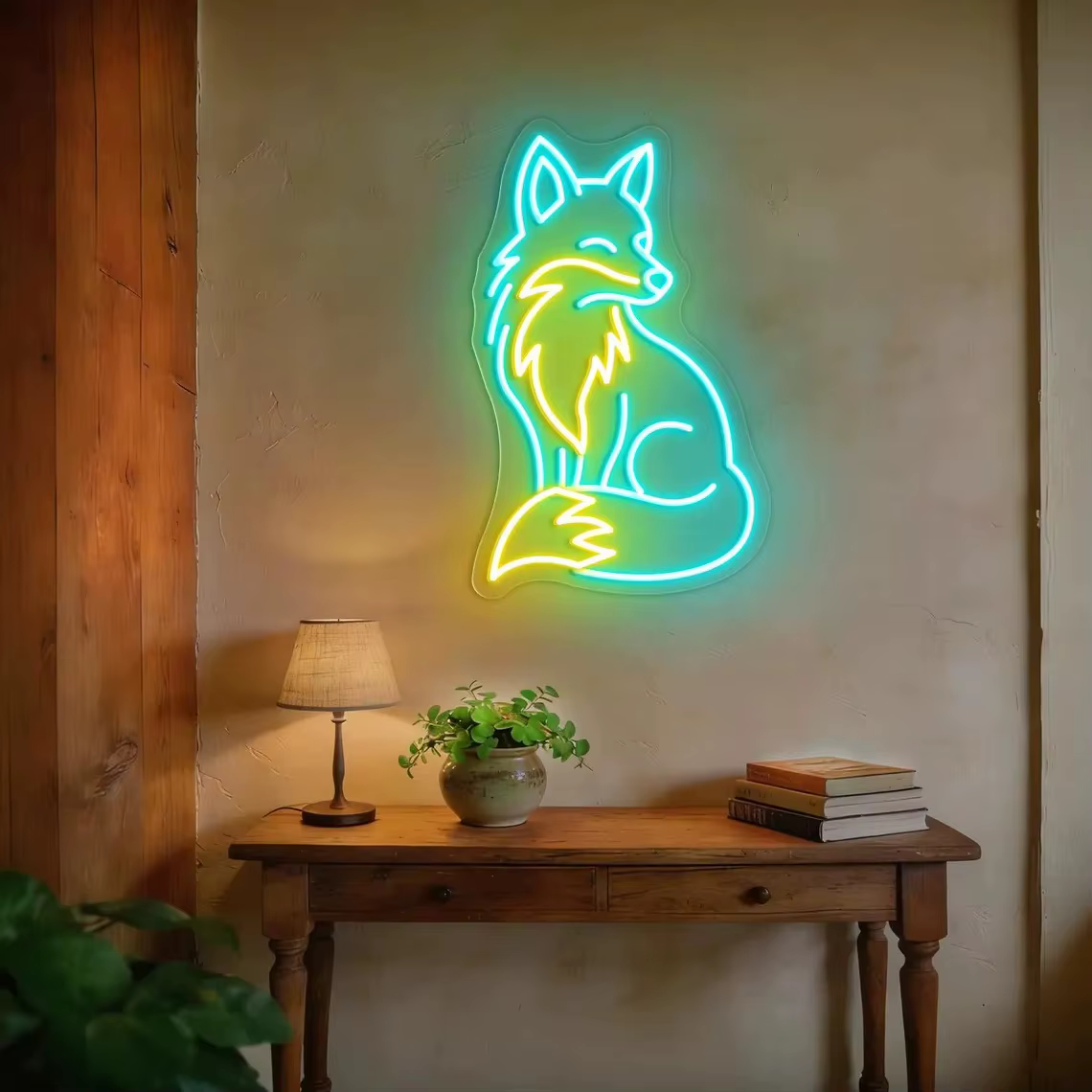Fox Neon Sign Wall Decor Cozy Woodland Aesthetic Glow Unique Gift for Animal Lovers And Kids Room Decor Custom Neon Sign — image 3