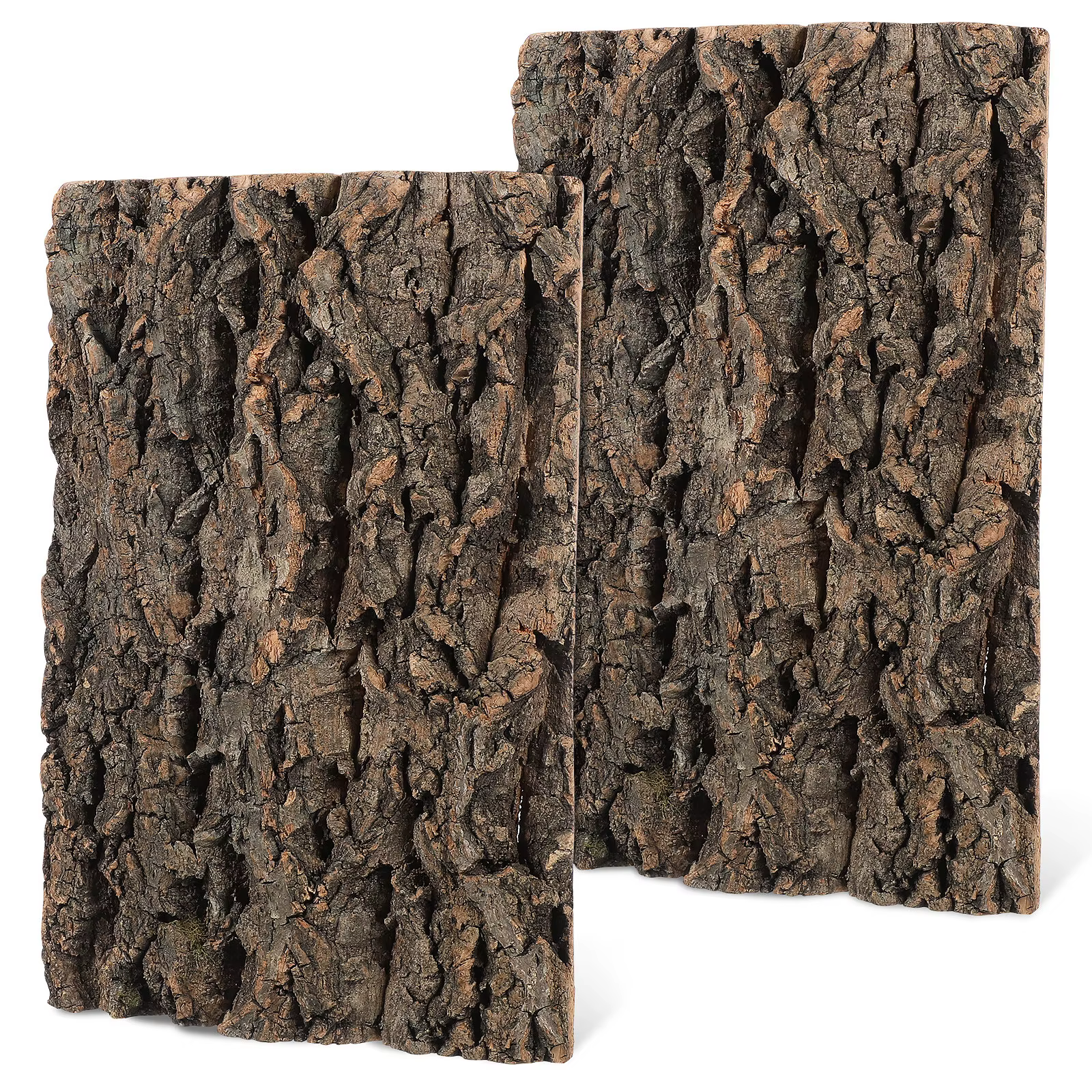 2 piezas de corteza de corcho para escalar reptiles, decoración de terrario de dragón barbudo, adorno de corteza de árbol para acuario, hábitat de reptiles — imagen 1