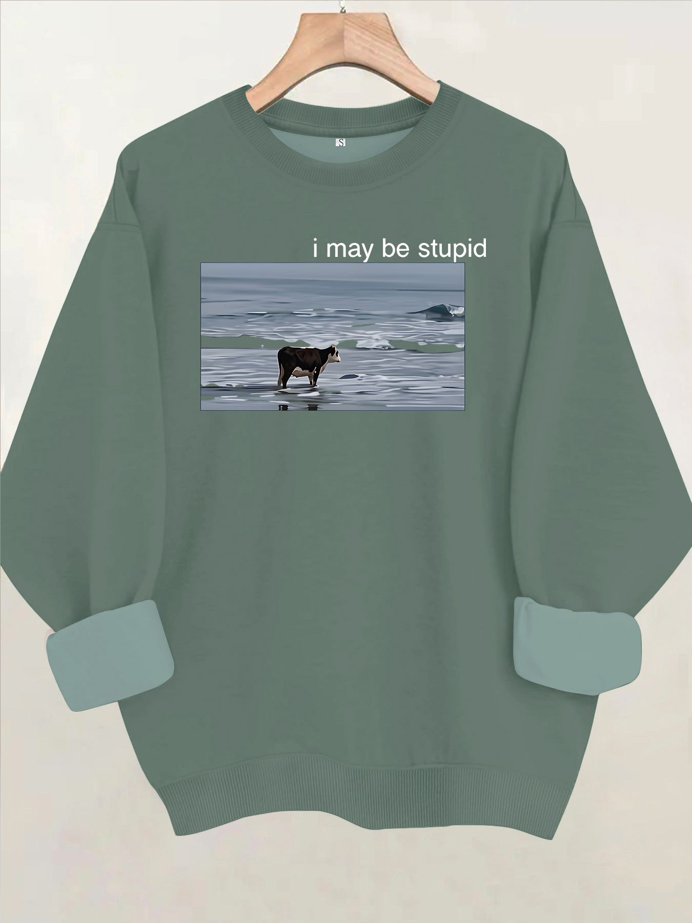 Ocean Cow Printed Base Long Sleeve Velvet Hoodie — image 9