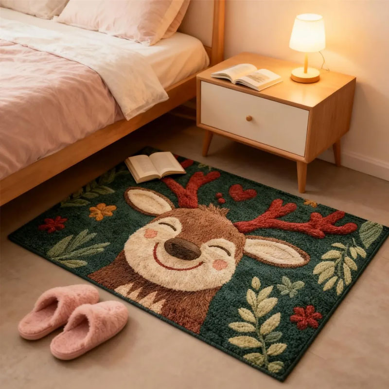 Gingerbread Man Reindeer Welcome Mat, 40x60cm Non-Slip Christmas Doormat for Indoor/Outdoor — image 9