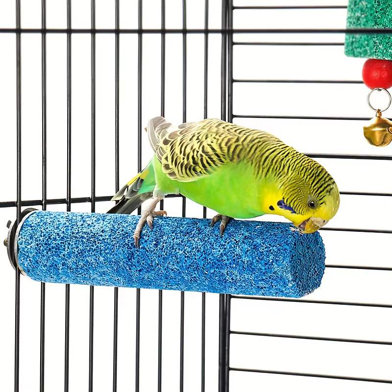 Pet Bird Cage Perches Stand Parrot Toys Bird Grinding Claw Stick Bird Nest Toy Molar Stick Standing Rod Random Color — image 1