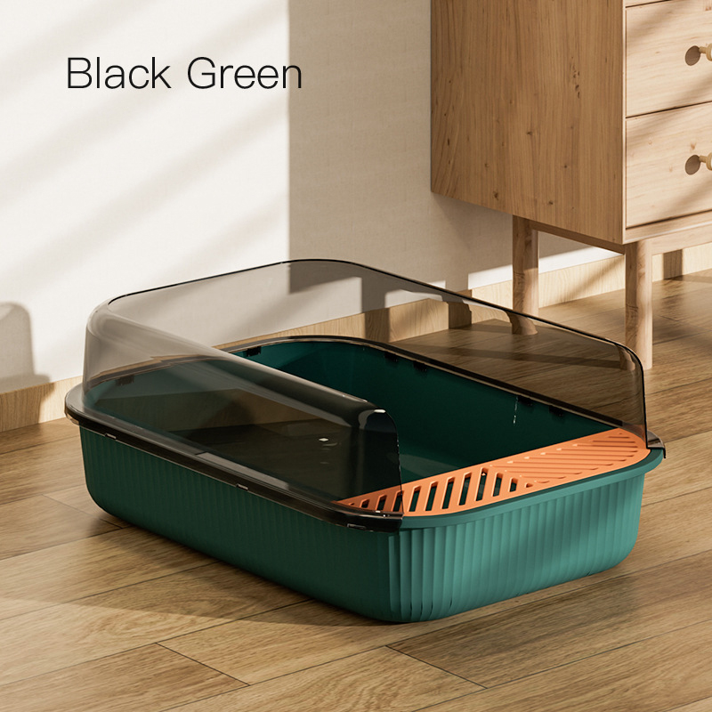 Semi Enclosed Cat Litter Basin Extra Large Anti Splashing Cat Toilet Cat Supplies Cat Excrement Basin Cat Litter Basin — image 5