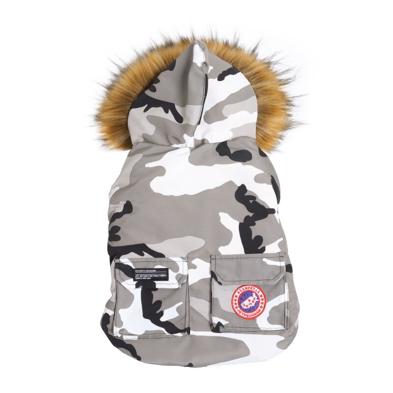 Chaquetas de invierno para perros abrigadas y calientes con capucha para Chihuahuas, Bulldog francés, Pugs, y pequeños perros — imagen 7