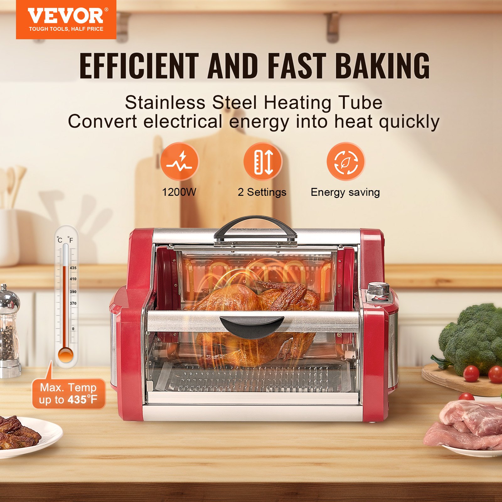 Shawarma Grill Machine, Chicken Shawarma Cooker Machine Countertop, Electric Stainless Steel Broiler Gyro Rotisserie Oven Doner Kebab Machine, For Home Restaurant Kitchen Parties — image 3