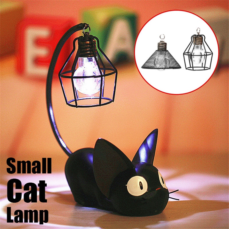 LED Night Light C reative Resin Cat Animal Night Light Ornaments Home Decoration Gift Small Cat Nursery Lamp Breathing — image 3