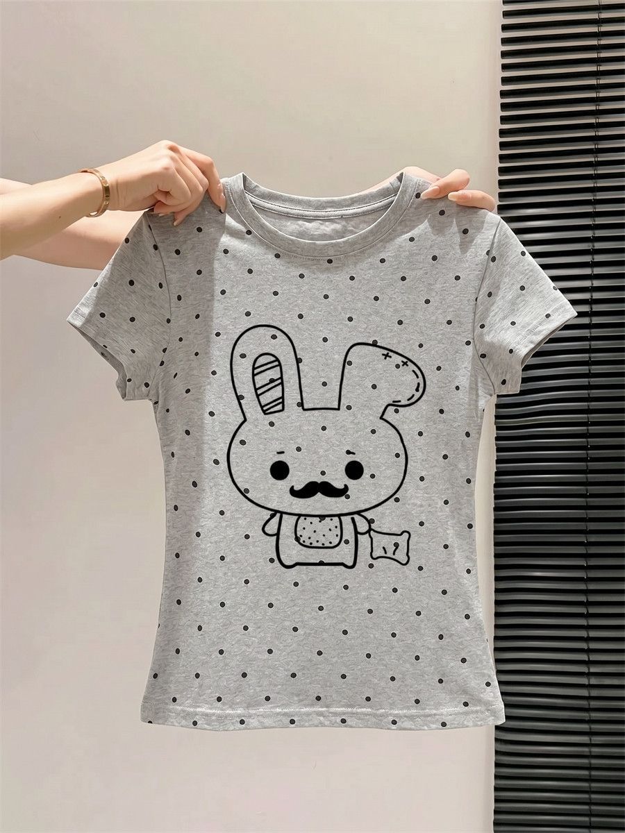 Camiseta de Manga Corta con Dots y Letras — imagen 9