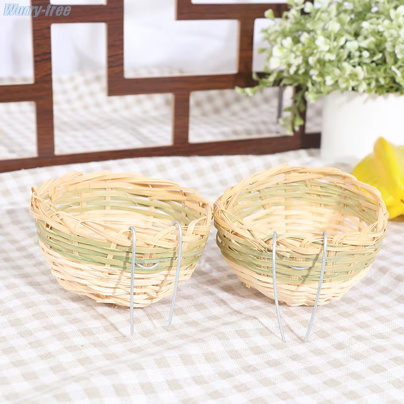 6 Piezas de Nidos de Bambú Hechos a Mano para Cría de Aves: Periquitos, Cacatúas Ninfa, Coníferos, Canarios, Pinzones, Agapornis y Loros Pequeños — imagen 5