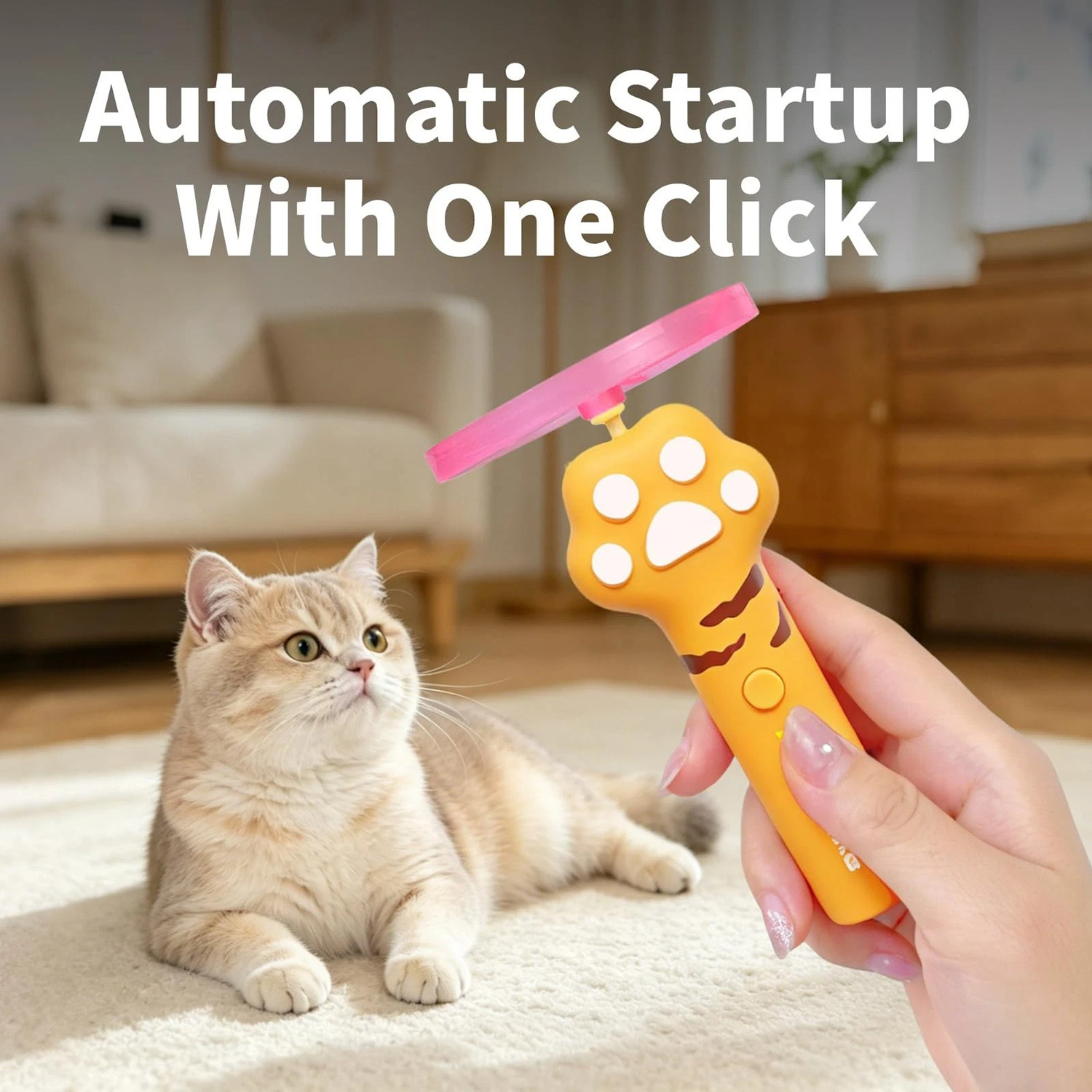 Cat Fetch Toy Flying Disc Launcher Rechargeable Interactive Cat Toys & 10 Discs — image 21