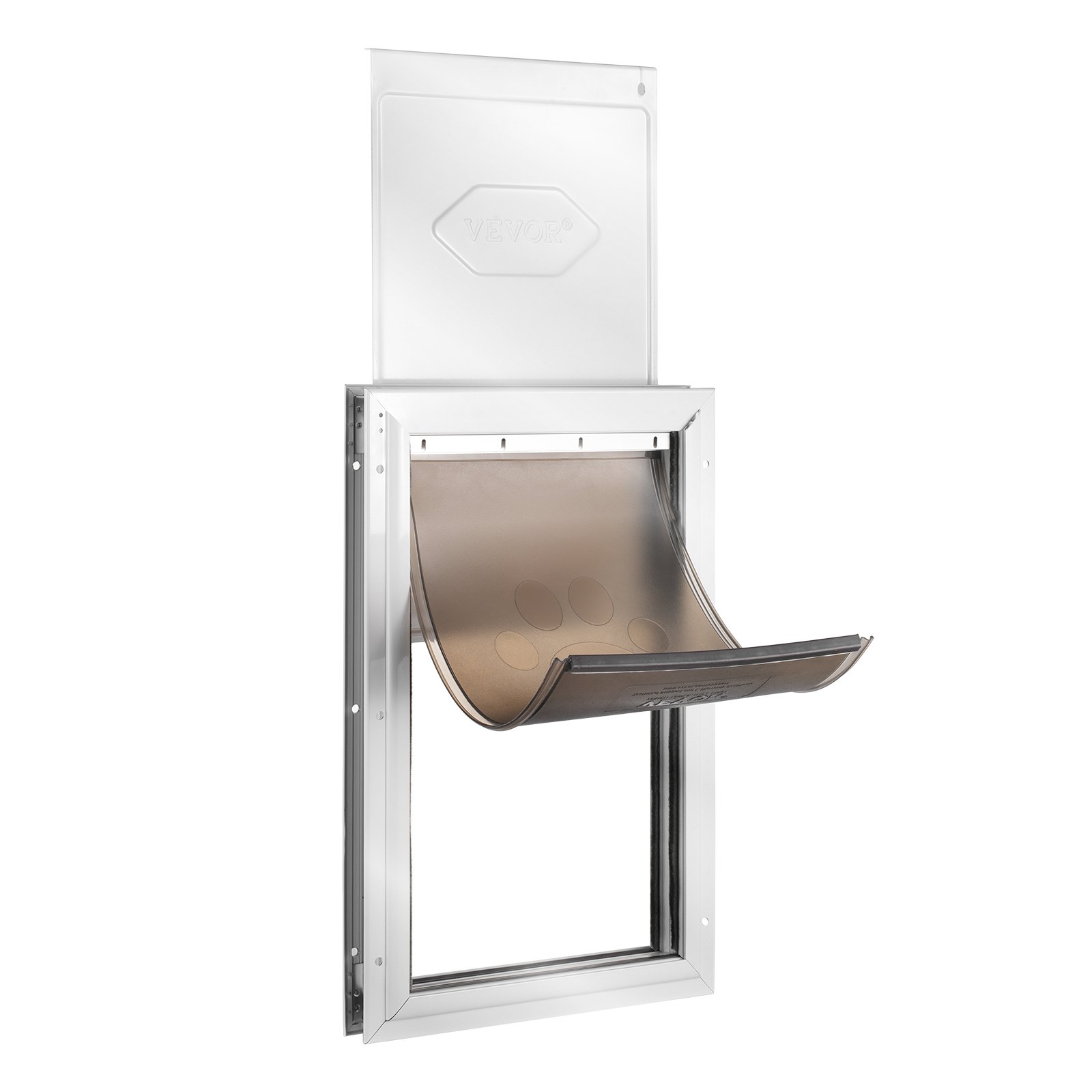 Pet Door, 16.65" X 27.44" Aluminum Frame With Lock And Flap System, Weatherproof Doggy Door, Easy To Install In Interior Or Exterior Doors, Pet Door Suitable For Cat Doggie Kitties (White-XL) — imagen 1