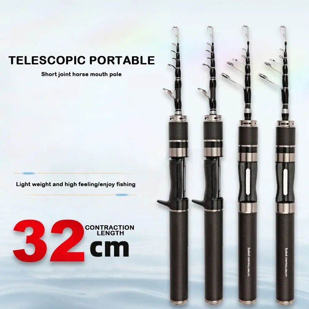 Telescopic Fishing Rod Full Kits Spincast Fishing Reel Casting Rod Fishing Rod Set Ultra Short Glass Fibre Fishing Pole Fishing — image 1
