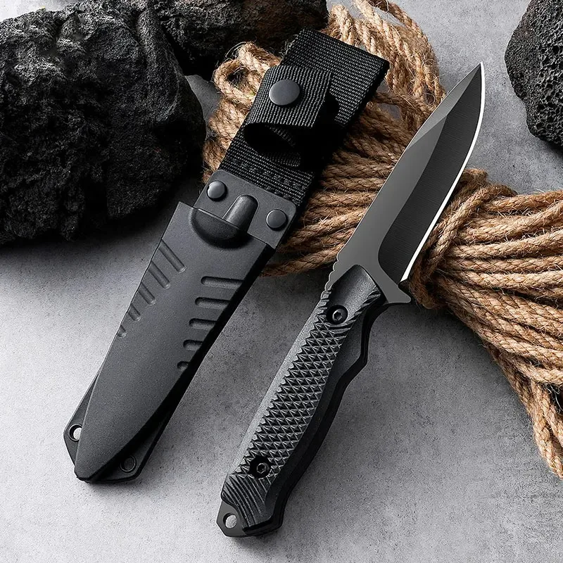 Stainless steel sheath pocket knife, high hardness knife, portable sheath peel knife outdoor barbecue knife — image 3